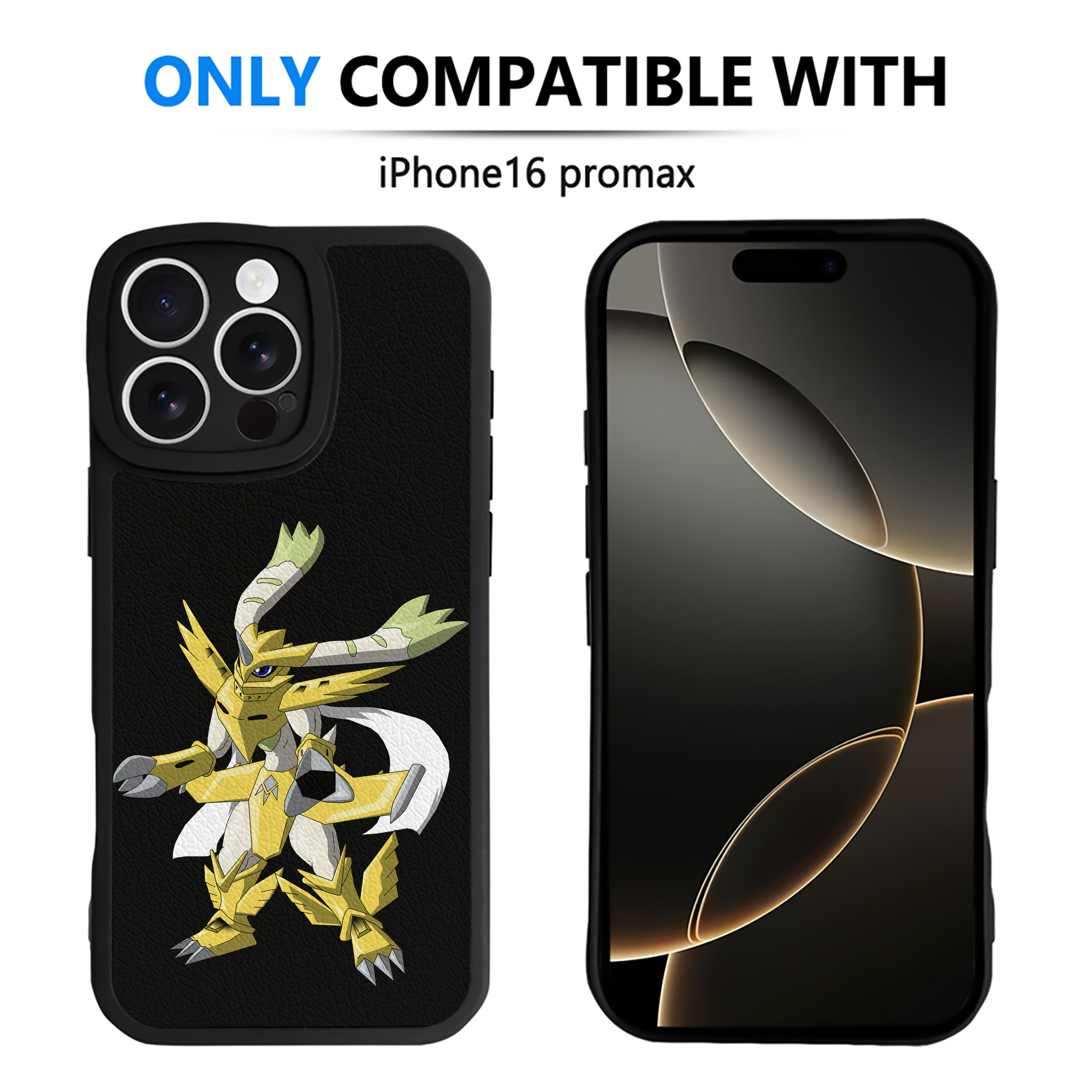 （画像用） Digimon デジタルモンスター/デジモン 【iPhone 16シリーズ対応】シリコンスマホケース（レザー調） 材質：シリコン